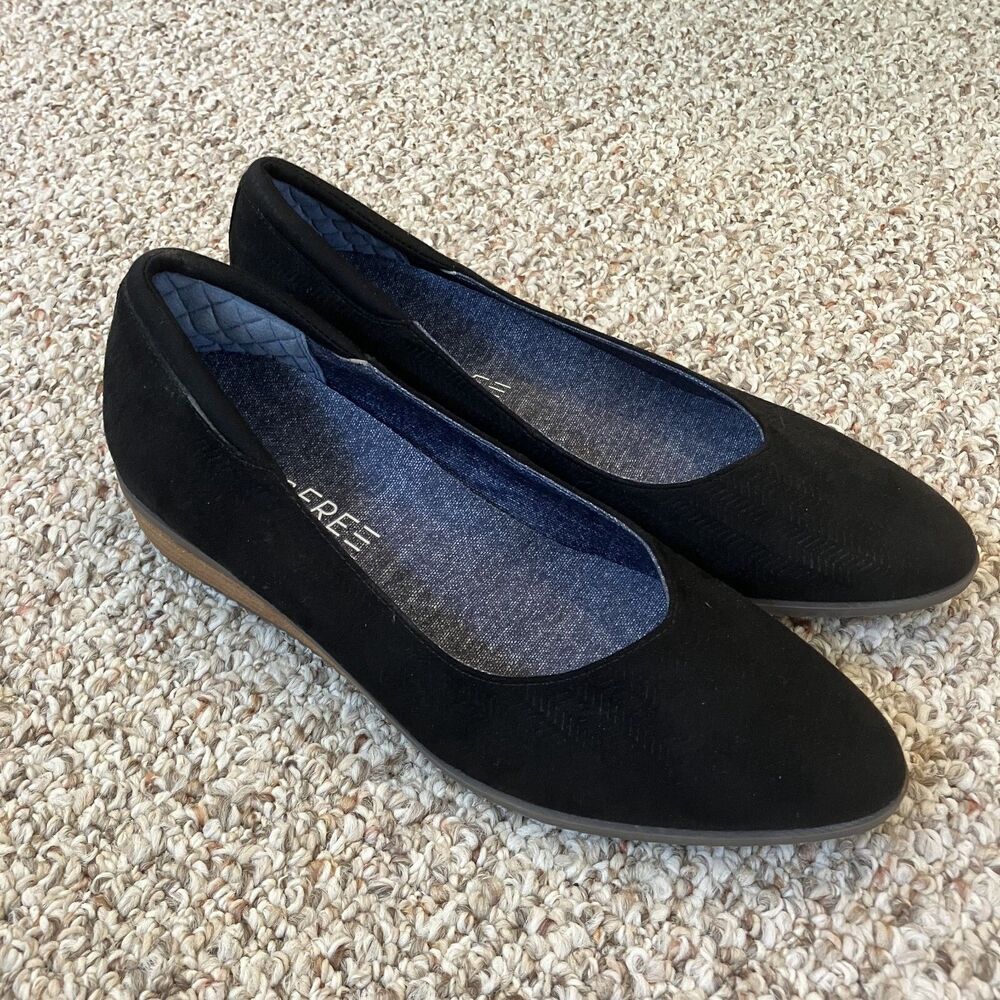 Dr Scholls Be Free Women Kendall Casual Slip On Loafer Wedge Shoe Size 8 M Black